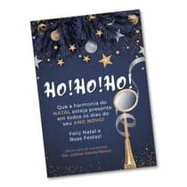 Cartão de Natal Instrumento Dourado
