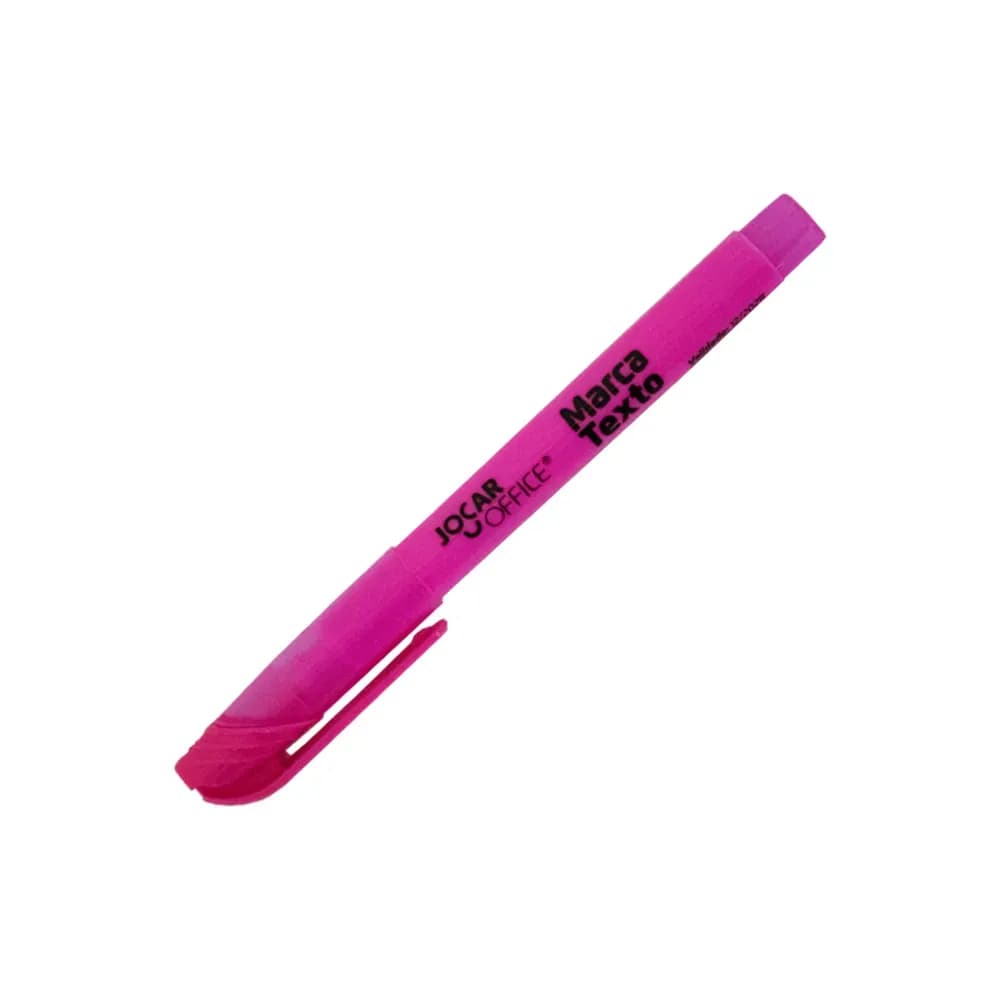 CANETA MARCA-TEXTO ROSA PONTA CHANFRADA JOCAR OFFICE