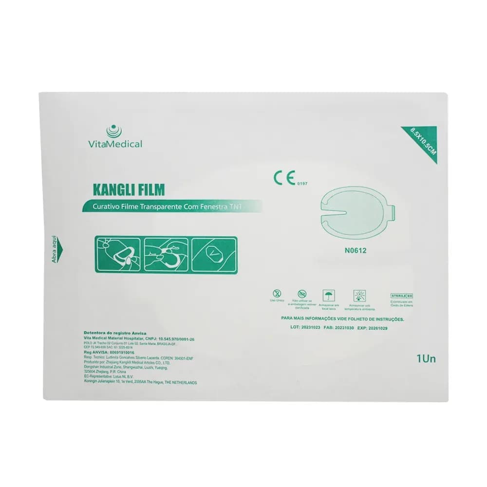 CURATIVO FIXADOR CATETER OVAL FENESTRADO 8,5X10,5CM VITAMEDICAL