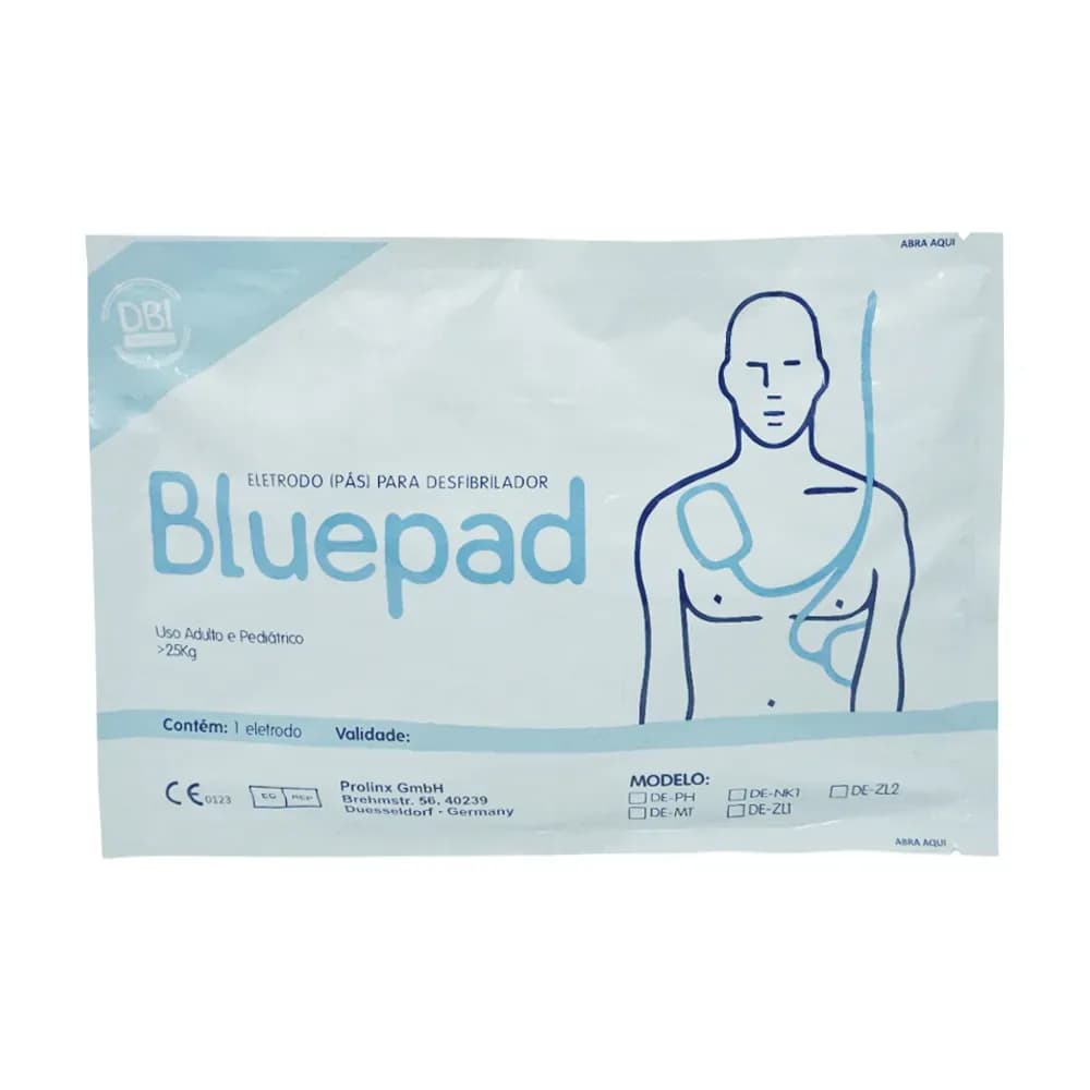 ELETRODO PARA DESFIBRILADOR PÁS MODELO DE-CU2 DBI MEDICAL