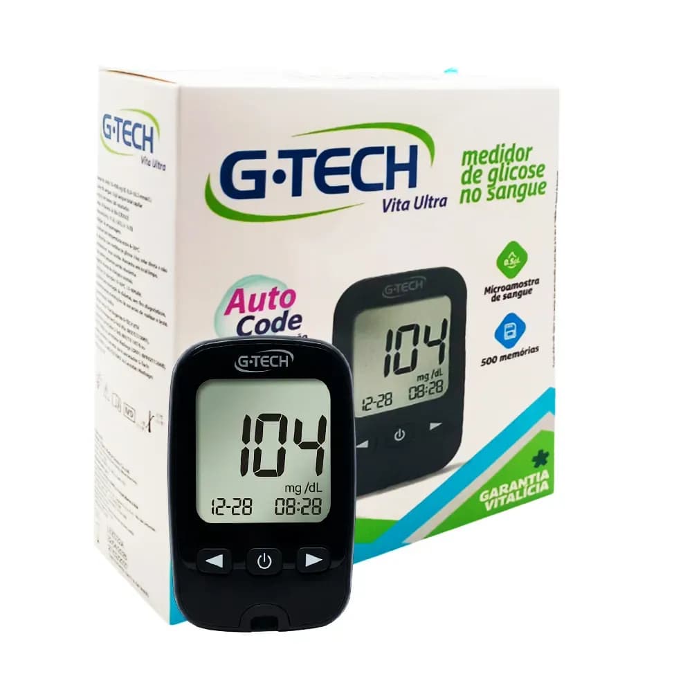 KIT MEDIDOR DE GLICOSE VITA DIGITAL COM 10 TIRAS G-TECH