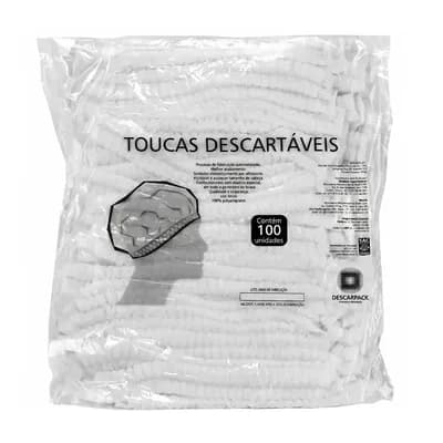 TOUCA SANFONADA ELÁSTICA EM TNT 100UN DESCARPACK