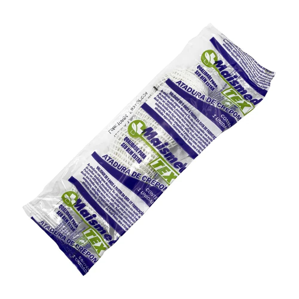 ATADURA CREPOM 13 FIOS 12CMX1,8M 12UN MAISMED TEX