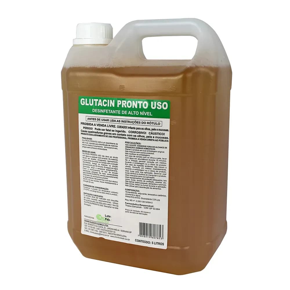 DESINFETANTE GLUTACIN PRONTO USO 5L 30 MINUTOS CINORD