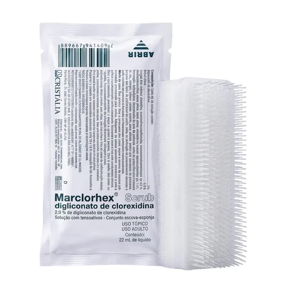 ESCOVA DE ASSEPSIA CLOREXIDINA 2% MARCLORHEX SCRUB CRISTÁLIA