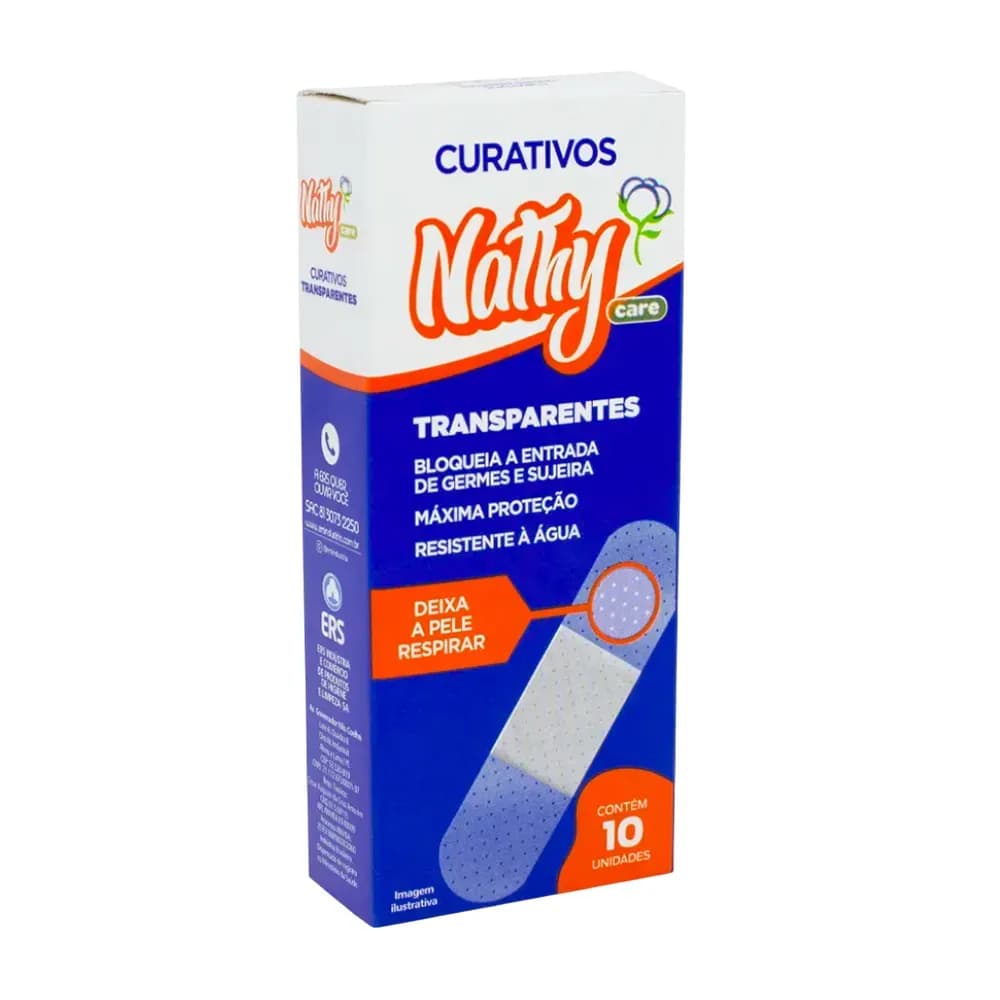 CURATIVO TRADICIONAL TRANSPARENTE RESPIRÁVEL C/10UN NATHY