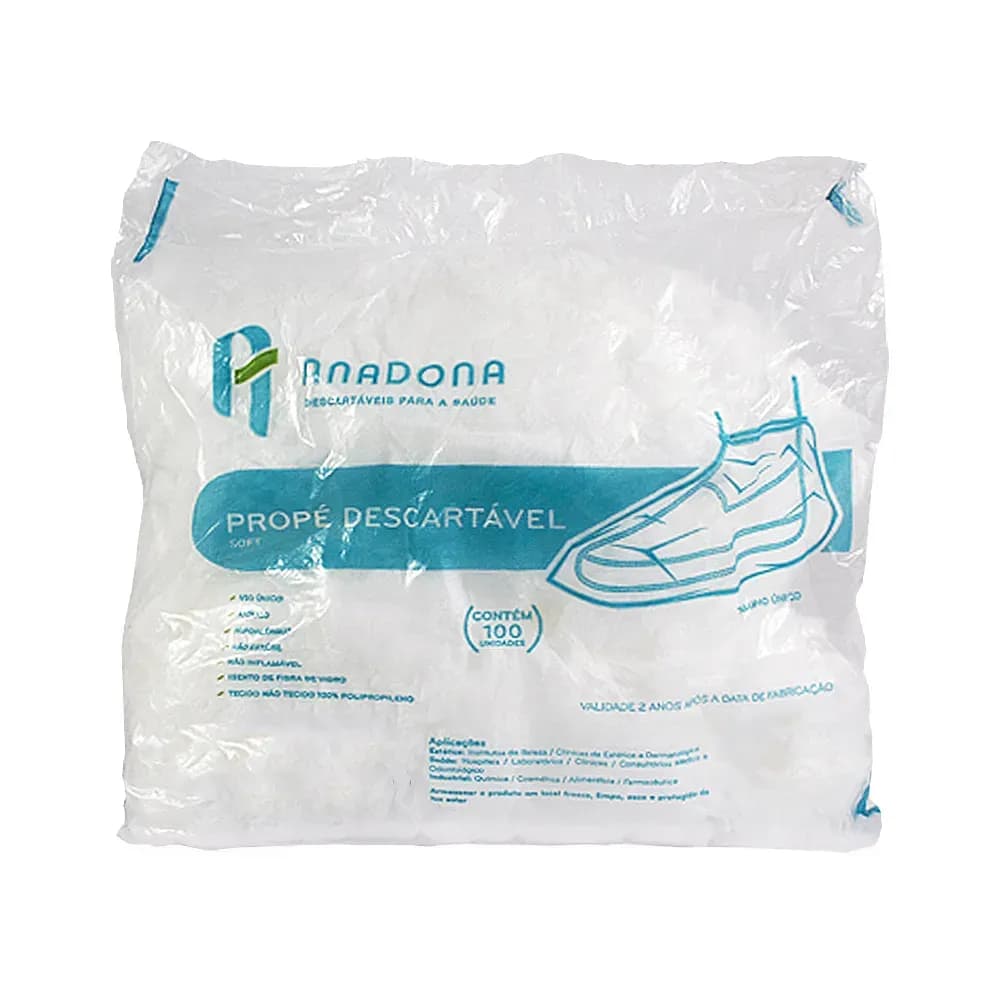 PROPÉ SAPATILHA DESCARTÁVEL BRANCA 100UN TNT SOFT ANADONA