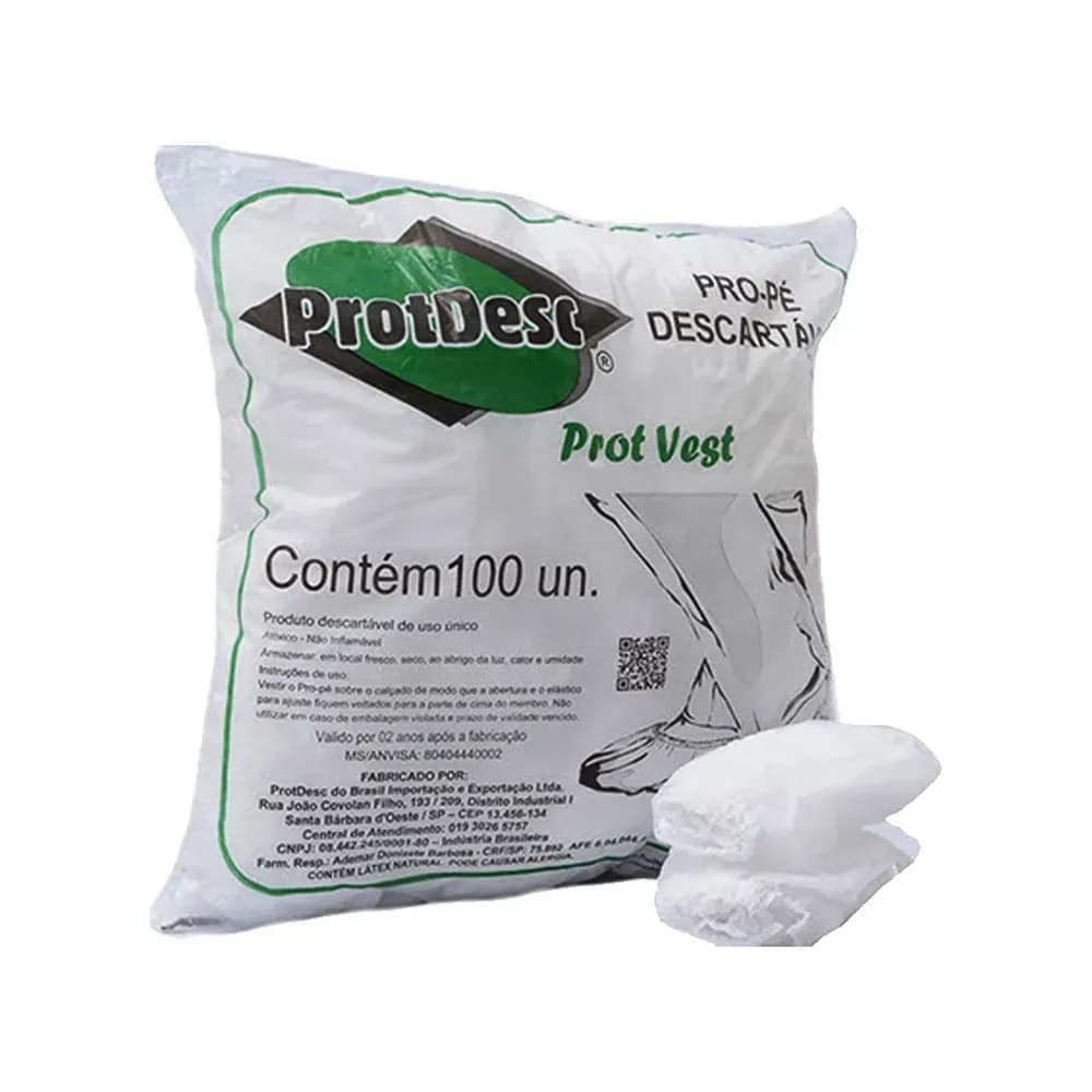 PROPÉ SAPATILHA EM TNT BRANCO GRAMATURA 30 C/100 UN PROTDESC