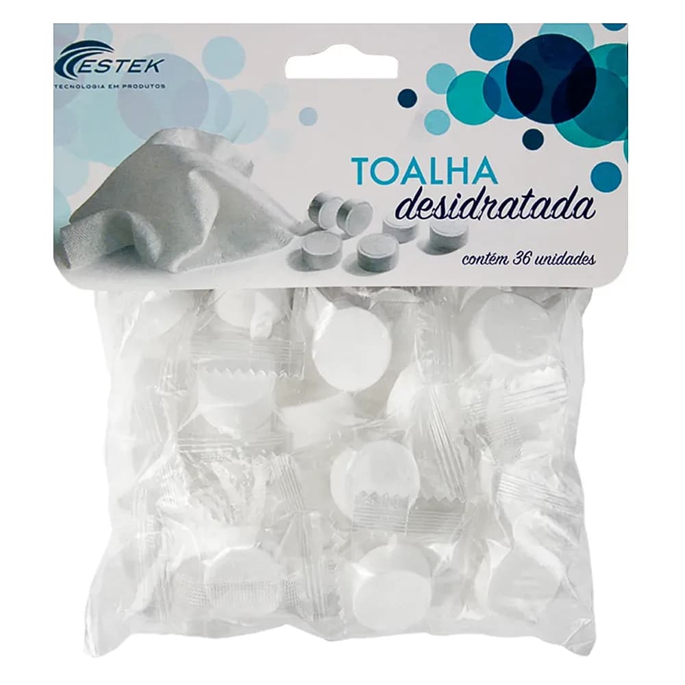 TOALHA MULTIUSO DESIDRATADA COMPACTA C/36 ESTEK