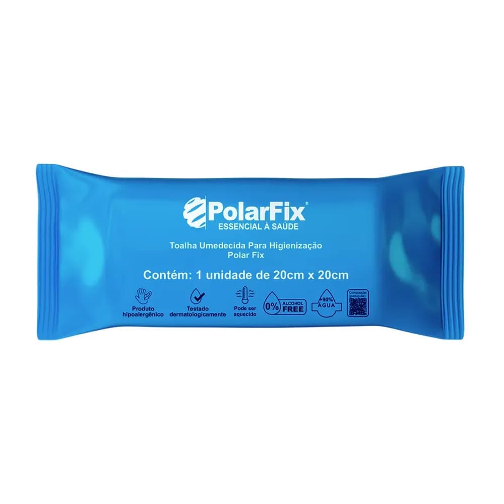 TOALHA UMEDECIDA PARA HIGIENIZAÇÃO 20X20CM 50UN POLARFIX