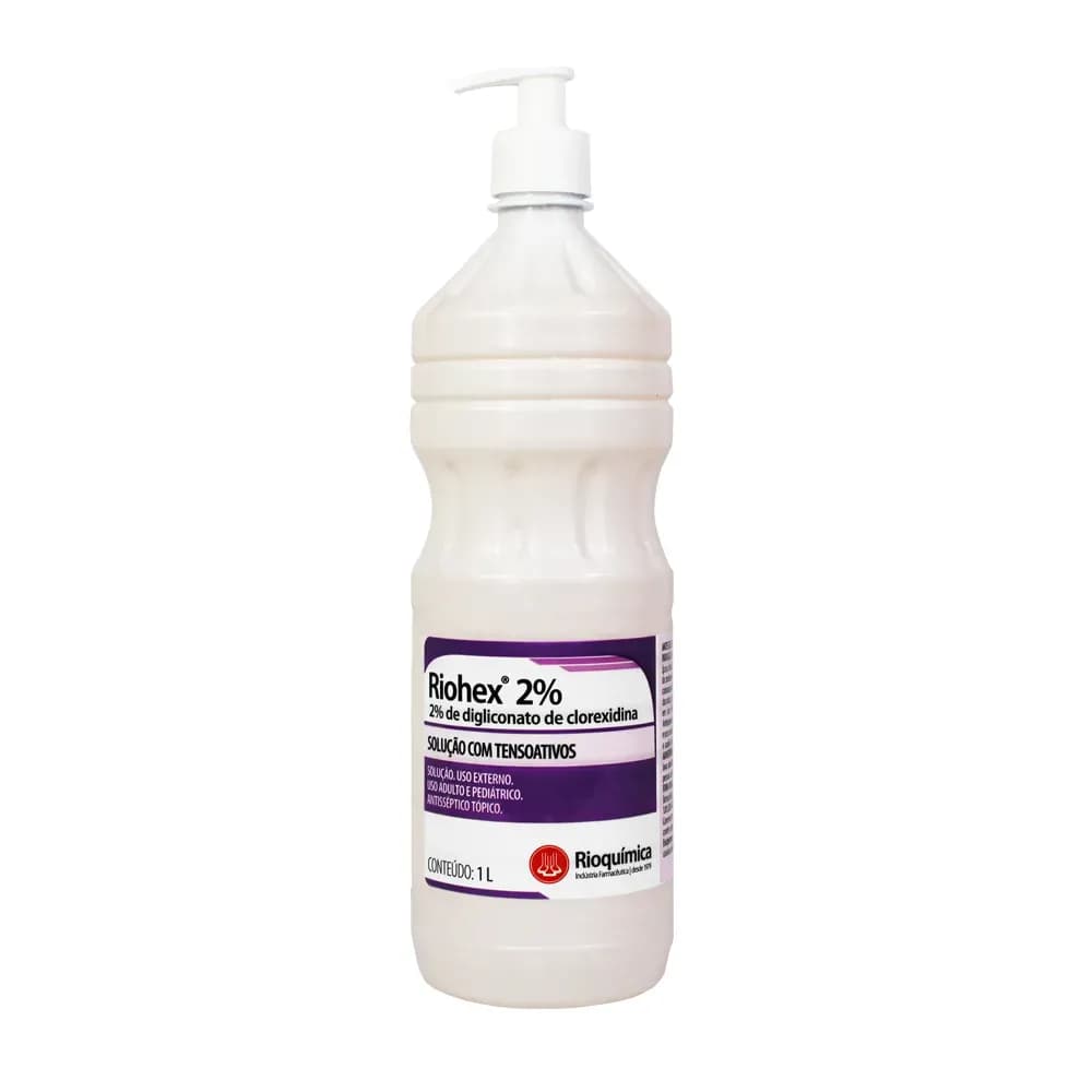 CLOREXIDINA DEGERMANTE 2% TENSOATIVO PUMP RIOHEX RIOQUÍMICA