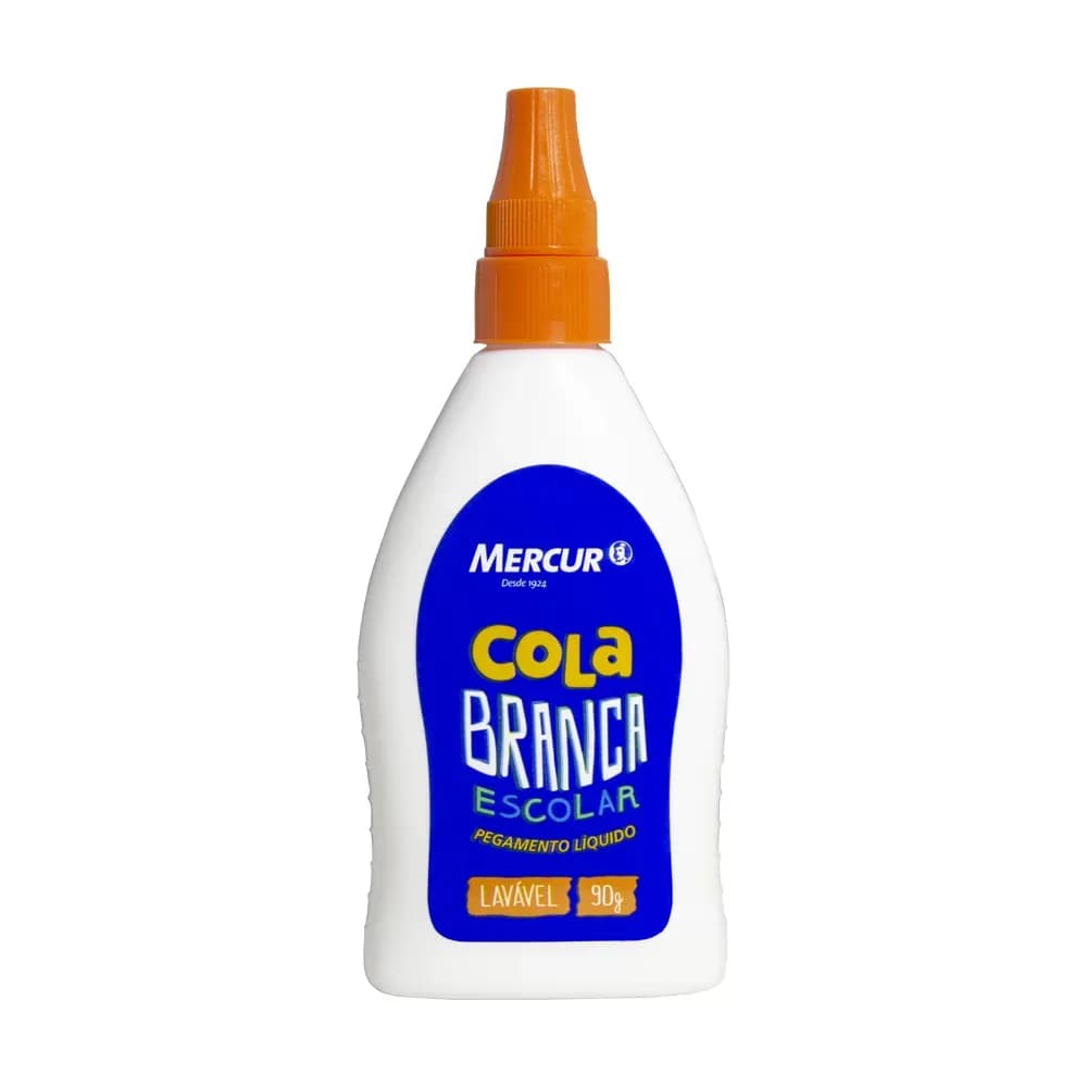 COLA BRANCA ESCOLAR LAVÁVEL BICO APLICADOR MENOR 90G MERCUR