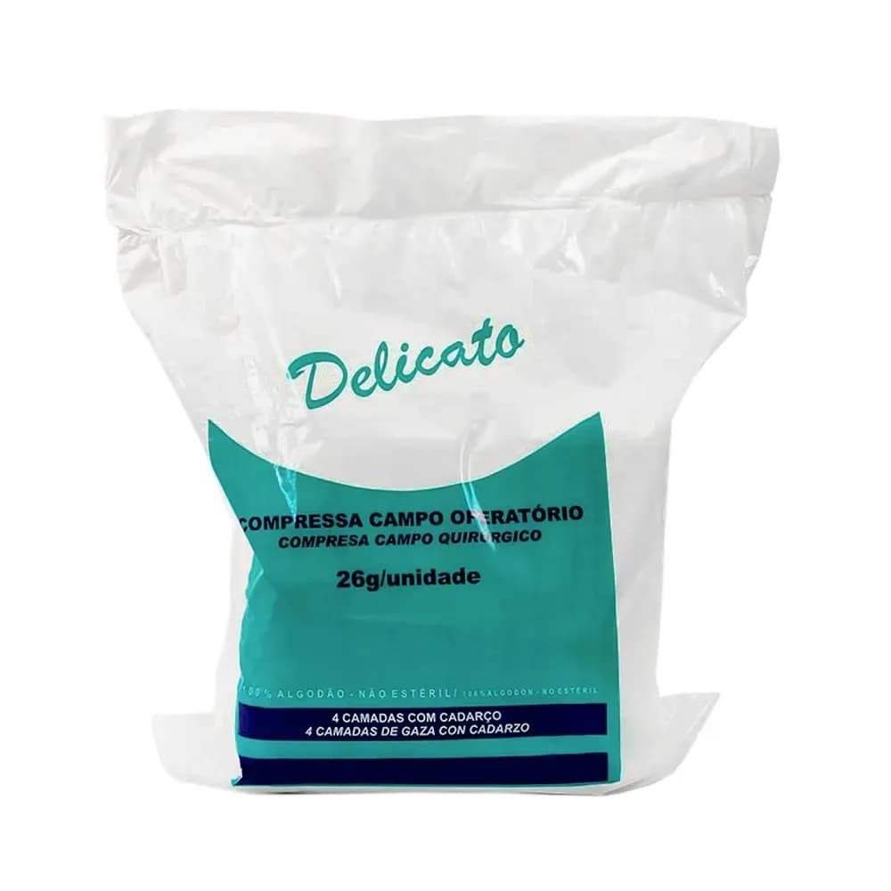 COMPRESSA CAMPO OPERATÓRIO N/ESTÉRIL 45X50CM 26G C/50 DELICATO CREMER