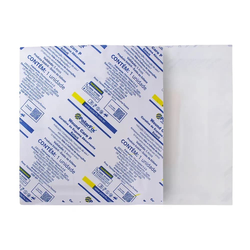 CURATIVO ABSORVENTE PARA DRENO 6CMX8CM WOUND CARE P POLARFIX