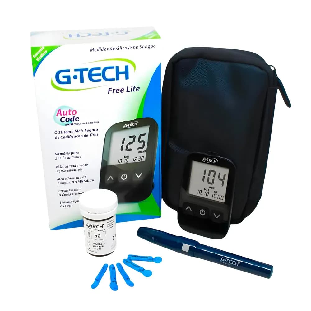 KIT MEDIDOR DE GLICOSE FREE LITE G-TECH