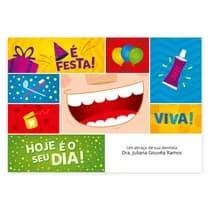 Cartão de Aniversário Festa Pop