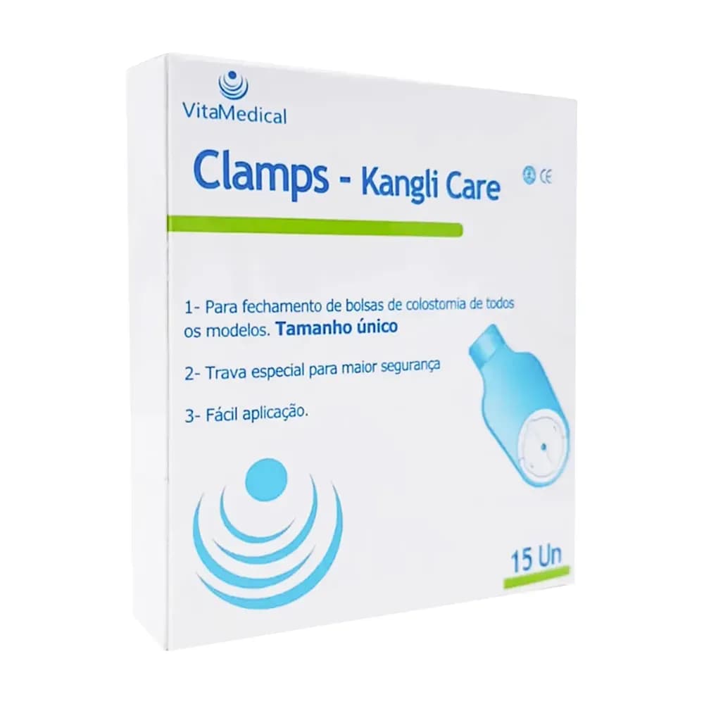 CLAMP UNIVERSAL PARA BOLSA DE COLOSTOMIA 15UN KANGLI CARE VITA MEDICAL