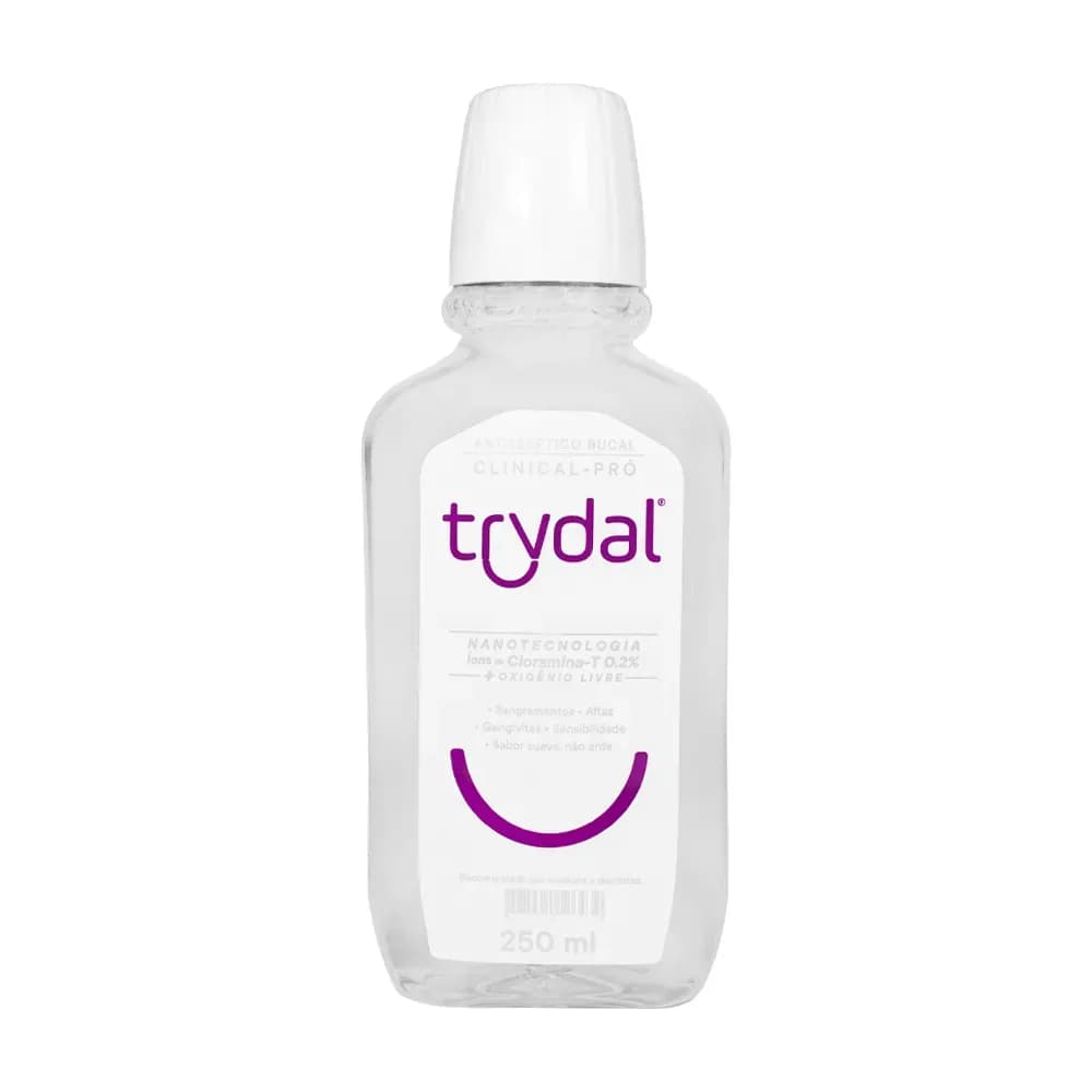 ENXAGUANTE BUCAL COM CLORAMINA-T CLINICAL-PRÓ 250ML TRYDAL