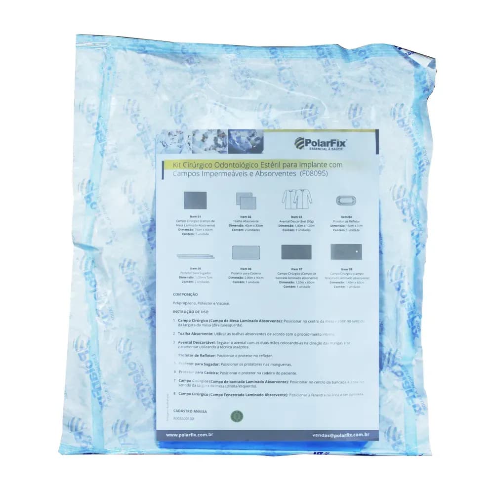KIT CIRÚRGICO ESTÉRIL ODONTOLÓGICO PARA IMPLANTES POLARFIX