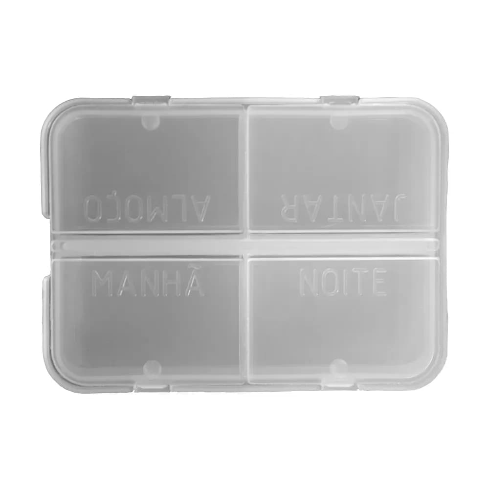 PORTA COMPRIMIDOS 4 COMPARTIMENTOS USO DIÁRIO CRISTAL 3B