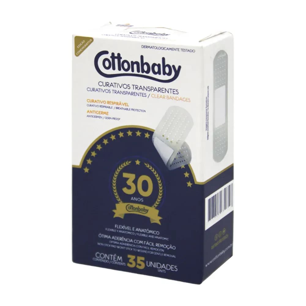 CURATIVO TRANSPARENTE FLEXÍVEL ANTIGERME 35UN COTTONBABY