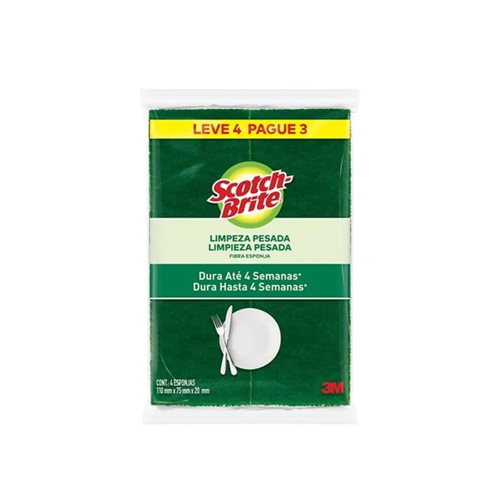 ESPONJA MULTIUSO 4 UNIDADES SCOTCH-BRITE 3M