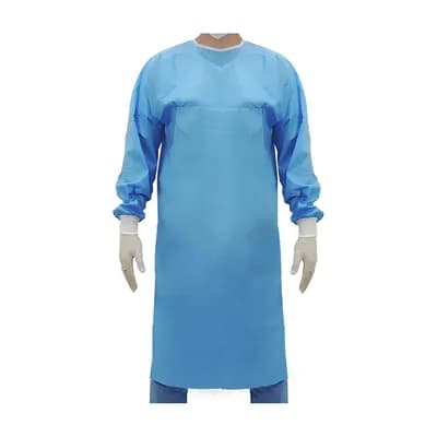 KIT AVENTAL DESCARTÁVEL MANGA LONGA AZUL + TOALHA POLARFIX