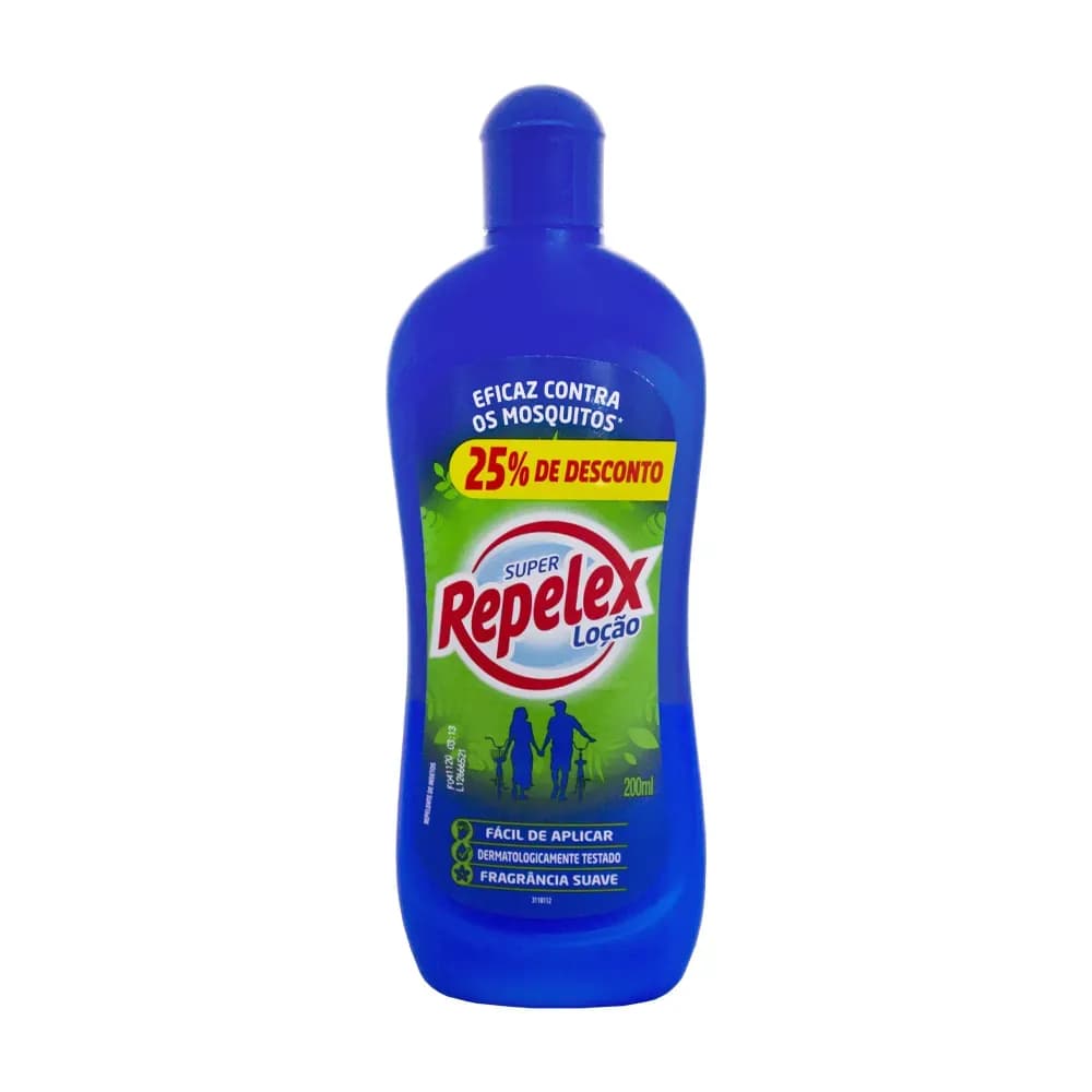 REPELENTE CONTRA DENGUE/MOSQUITOS LOÇÃO 200ML REPELEX