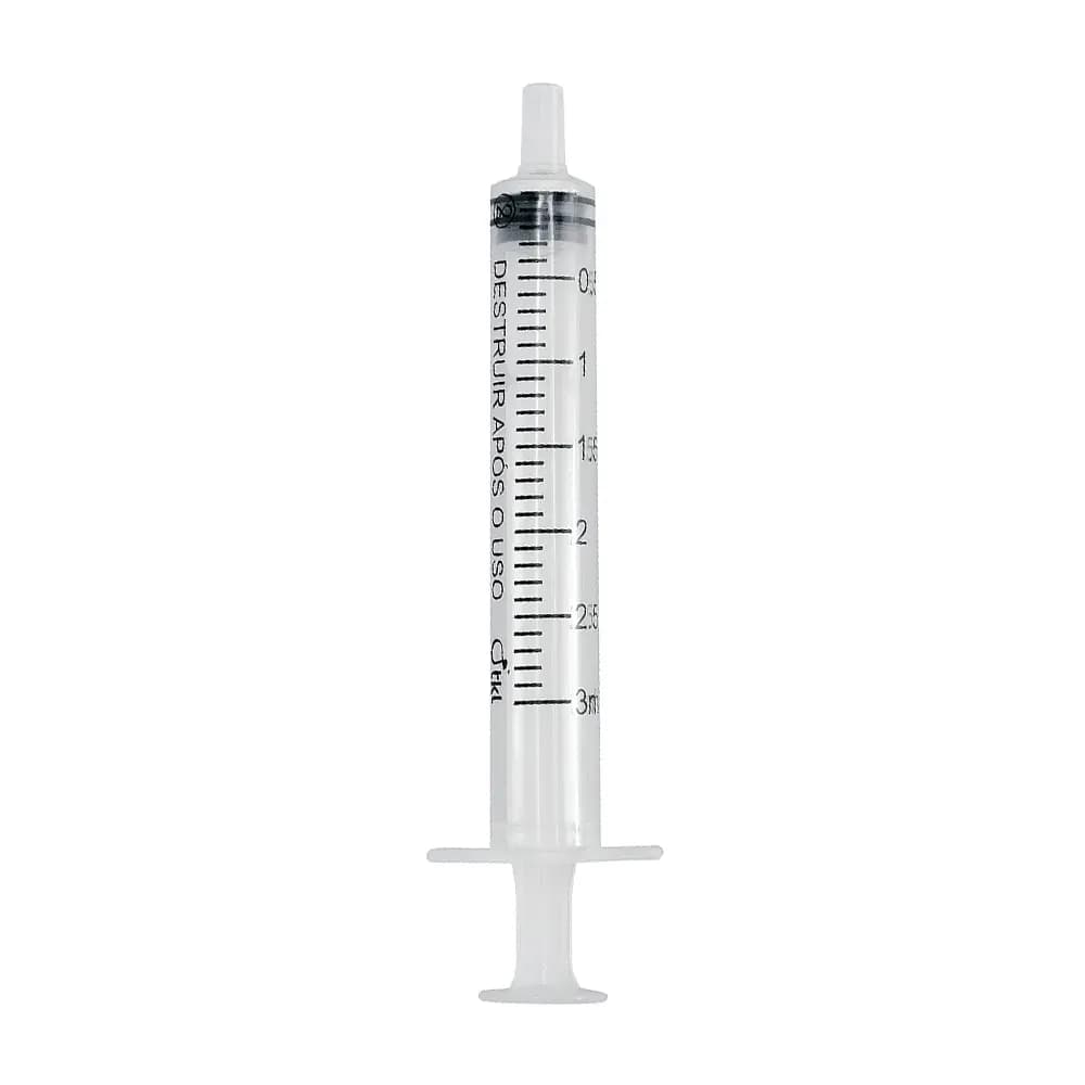 SERINGA HIPODÉRMICA ESTÉRIL LUER SLIP SEM AGULHA 3ML TKL