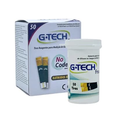 Tiras para Teste de Glicose Free 1 - Caixa com 50 Unidades - G-Tech