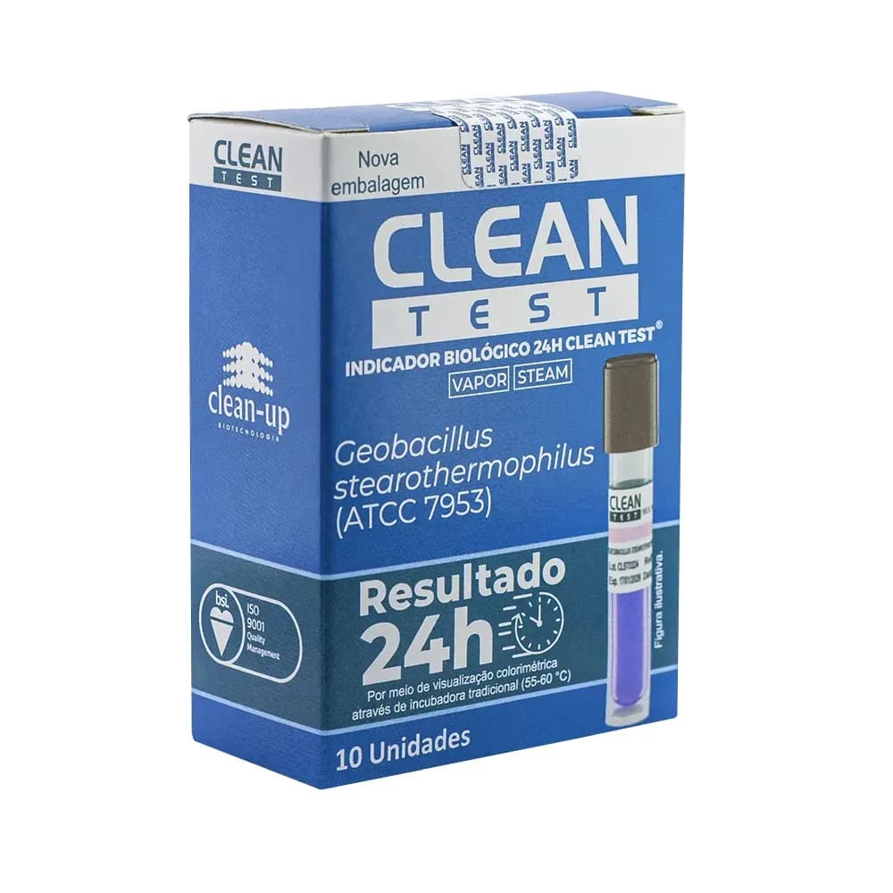 TESTE INDICADOR BIOLÓGICO PARA AUTOCLAVE 10 UN CLEANUP