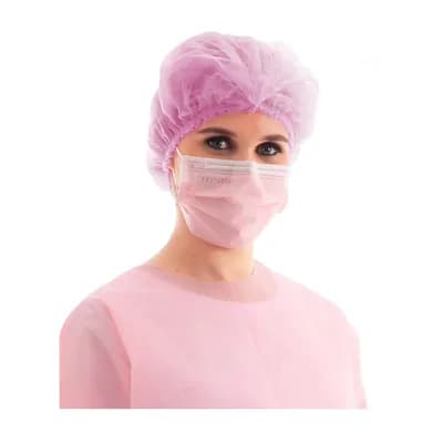 TOUCA SANFONADA EM TNT COR ROSA BEBÊ C/100UN PROTDESC