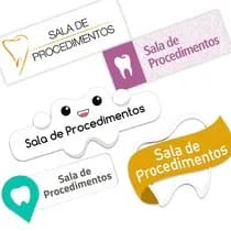 Placa para Consultório - Sala de Procedimentos - Dente Elegance - Kathavento