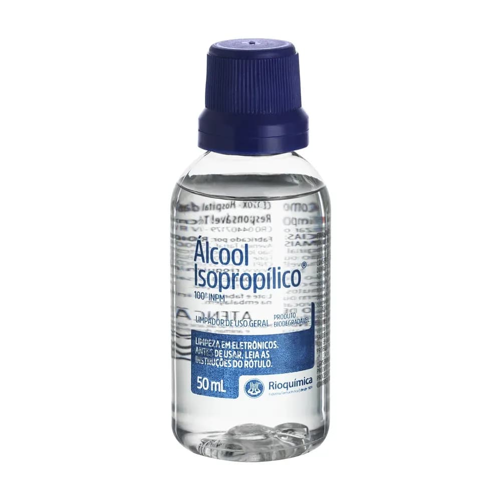 ÁLCOOL ISOPROPÍLICO 100% LIMPEZA ELETRÔNICO 50ML RIOQUÍMICA