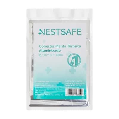 COBERTOR MANTA TÉRMICA ALUMINIZADO 2,10MX1,40M 12 MICRAS NESTSAFE