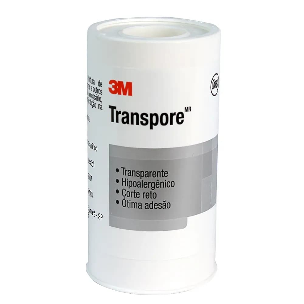 ESPARADRAPO TRANSPARENTE TRANSPORE TAMANHO 100MMX4,5M 3M