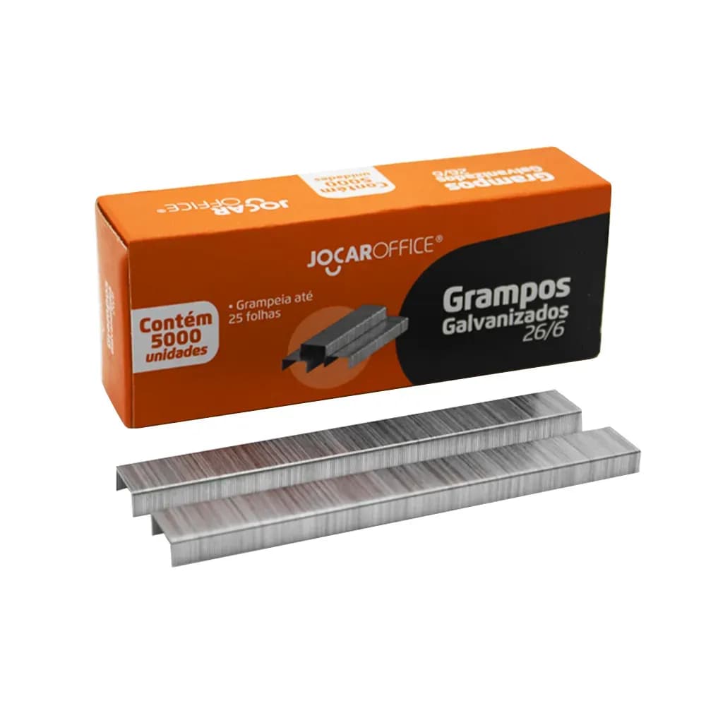 GRAMPO PARA GRAMPEADOR 26/6 GALVANIZADO 5000UN JOCAR OFFICE