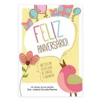 Cartão de Aniversário Pássaro