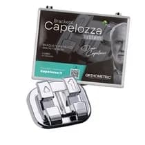 Kit Bráquete Metálico Capelozza II 022 1 Caso com Gancho nos Caninos e Pré-Molares