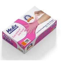Luva para Procedimento Nitrilo Sem Pó Rosa