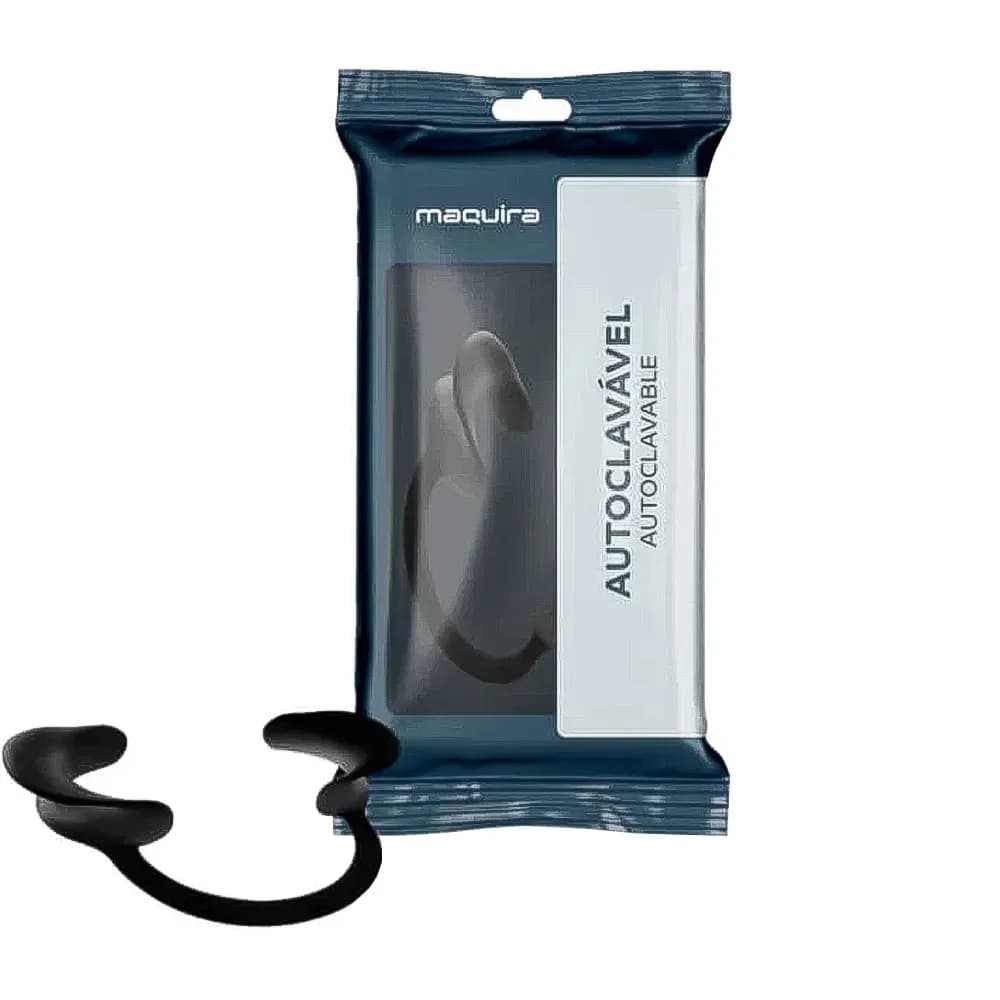 AFASTADOR LABIAL ABRIDOR DE BOCA FRONTAL AUTOCLAVÁVEL PRETO ADULTO MAQUIRA