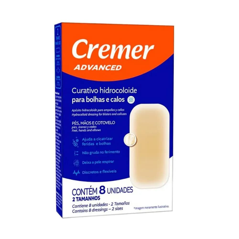 CURATIVO HIDROCOLOIDE PARA CALO E BOLHAS 8UN CREMER ADVANCED