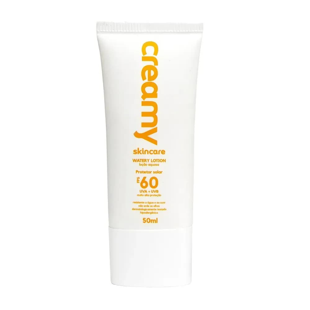 PROTETOR SOLAR FPS60 WATERY LOTION EFEITO MATTE 50ML CREAMY