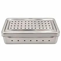 Estojo Inox Perfurado 20x10x5cm