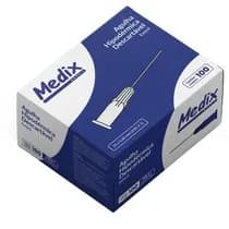 Agulha Descartável Hipodérmica 25x6mm 23G - 100unid. - Medix