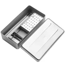 Estojo para Esterilização Inox Endo 20x10x5cm 48 Furos com Tubos em Alumínio - Fava