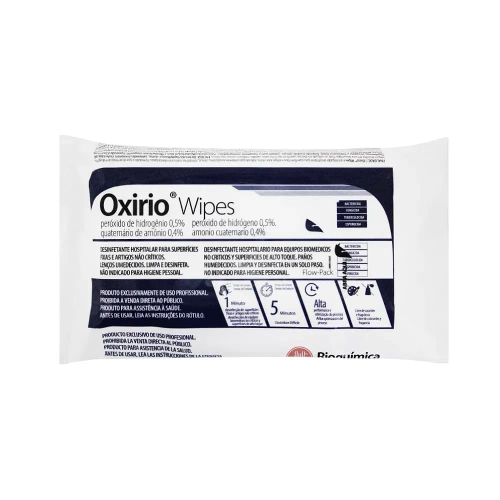LENÇO DESINFETANTE PARA LIMPEZA OXIRIO WIPES 50UN RIOQUÍMICA