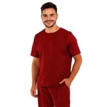 Pijama Scrub Masculino Students Bordô Plus Size - FunWork