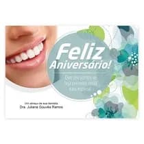 Cartão de Aniversário Sorriso Floral