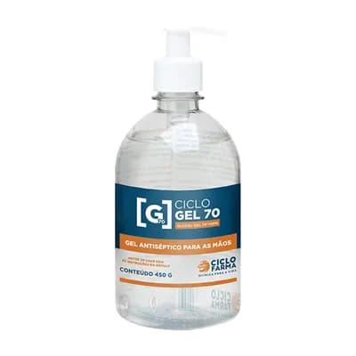 ÁLCOOL GEL 70° ANTISSÉPTICO VÁLVULA PUMP 450G CICLO FARMA
